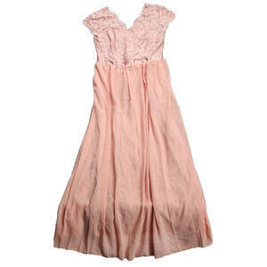 Elegant Pink Lace Women's Dress